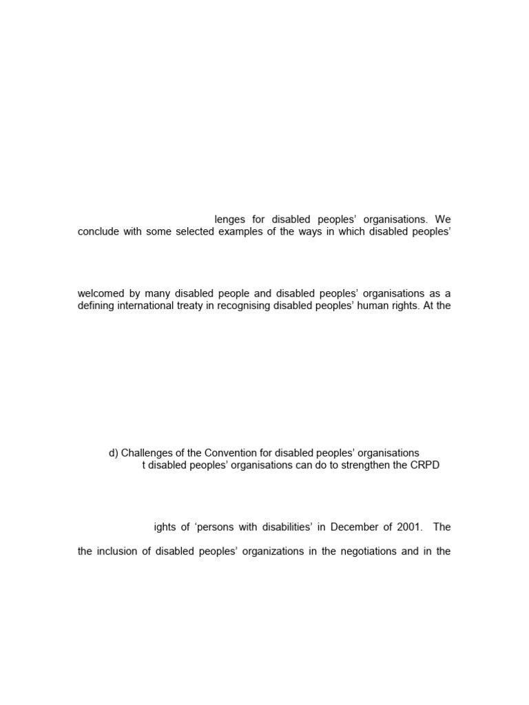 Annexe 3.1 The UN Convention On The Rights of Persons With Disabilities ...