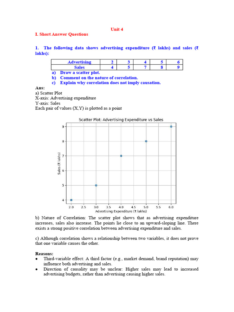 Unit 4 | PDF | Causality | Statistics