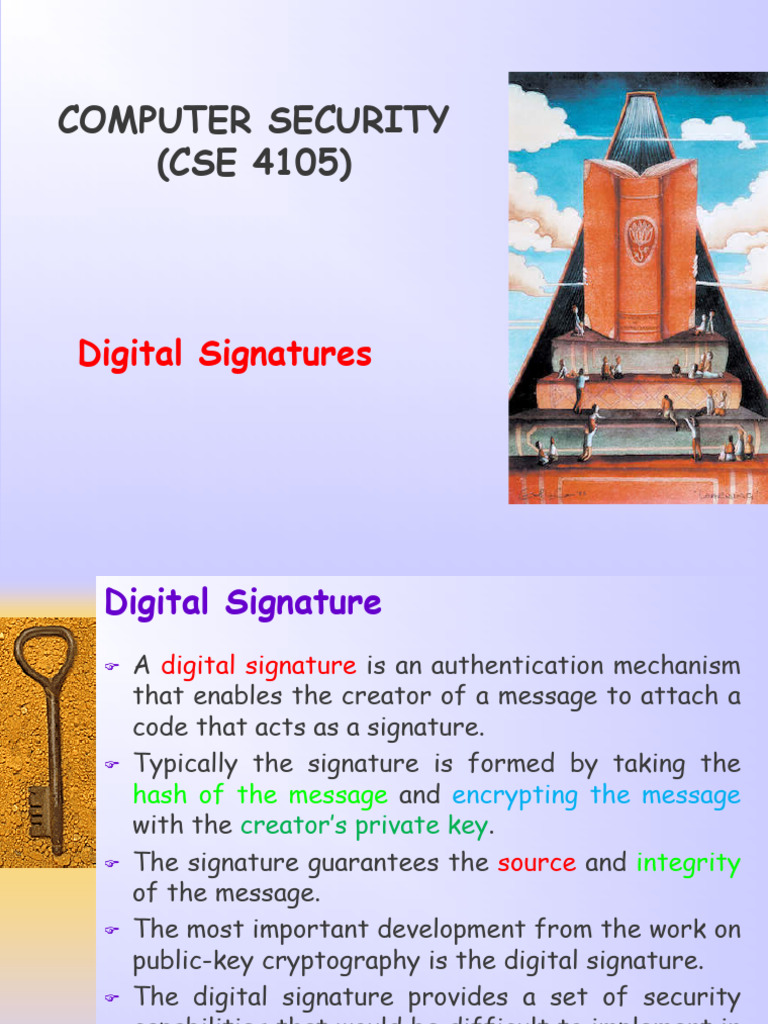 Lecture8 Digital Signature | PDF | Public Key Cryptography | Security ...