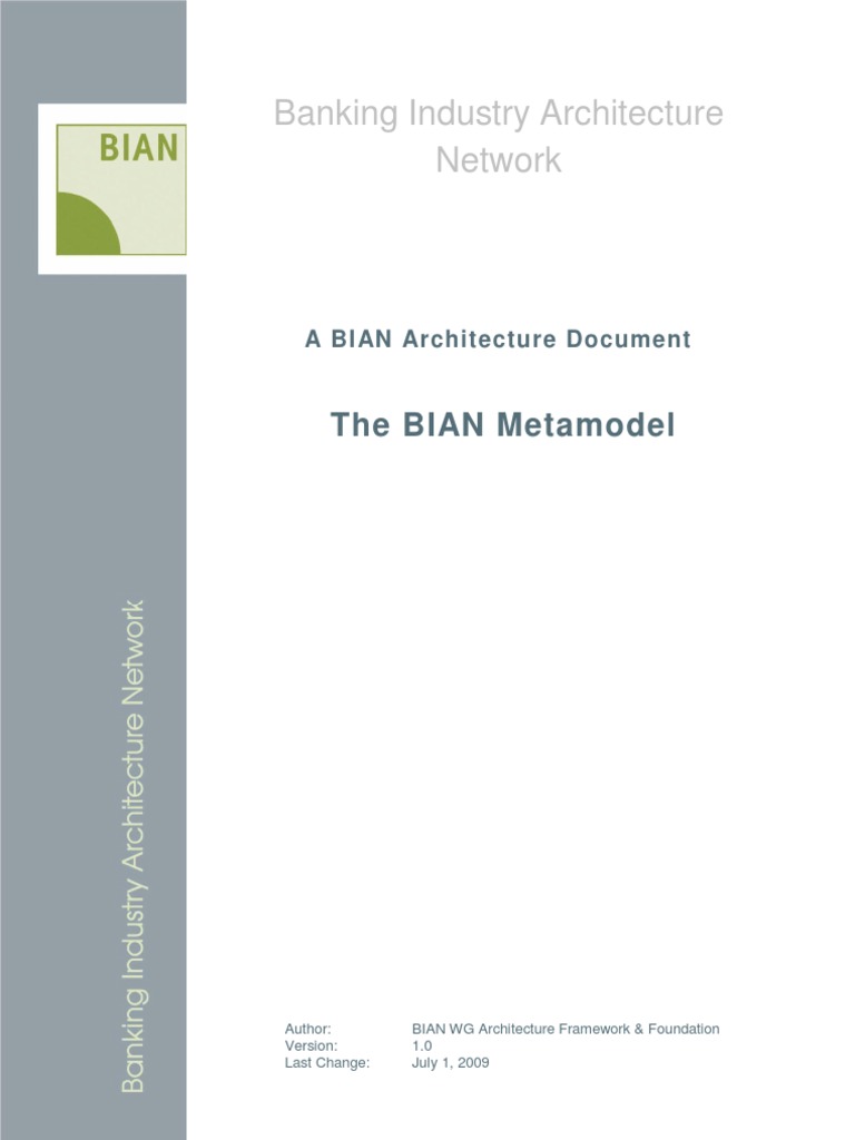 BIAN Metamodel v1 en | PDF | Unified Modeling Language | Conceptual Model