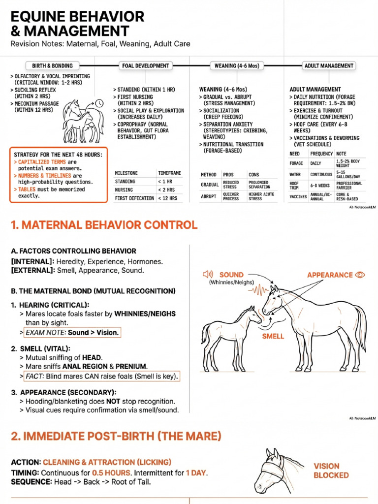 Equine Behavior and Management Review | PDF