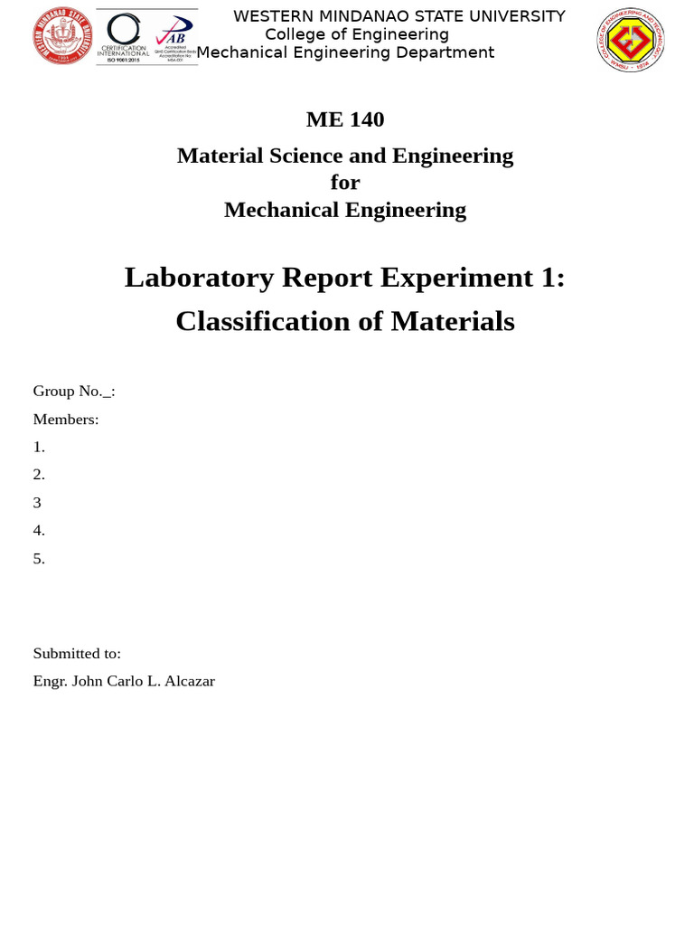 Experiment-1-ME-140-1 | PDF