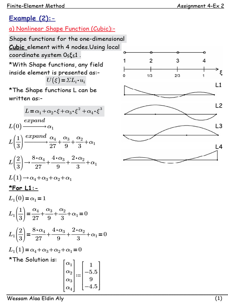 Finite Elements Method Assignment4 Ex2 | PDF | Applied Mathematics ...