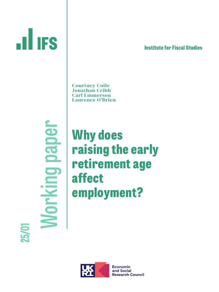 Why Does Raising The Early Retirement Age Affect Employment | PDF ...