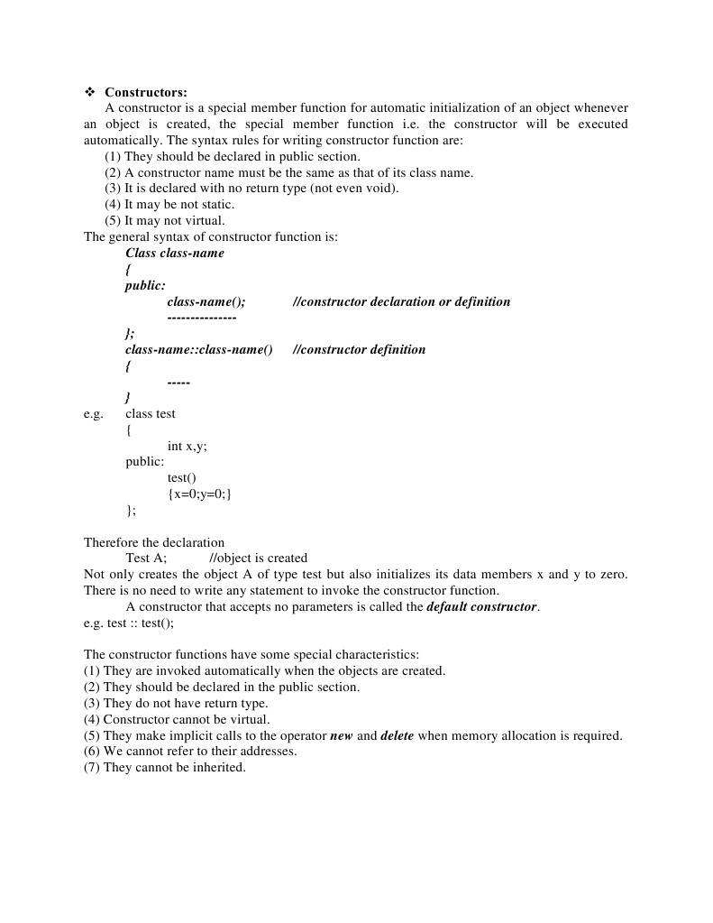 Constructors | PDF | Teaching Methods & Materials | Computers