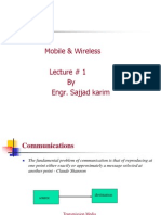 Mobile & Wireless Lecture # 1 by Engr. Sajjad Karim