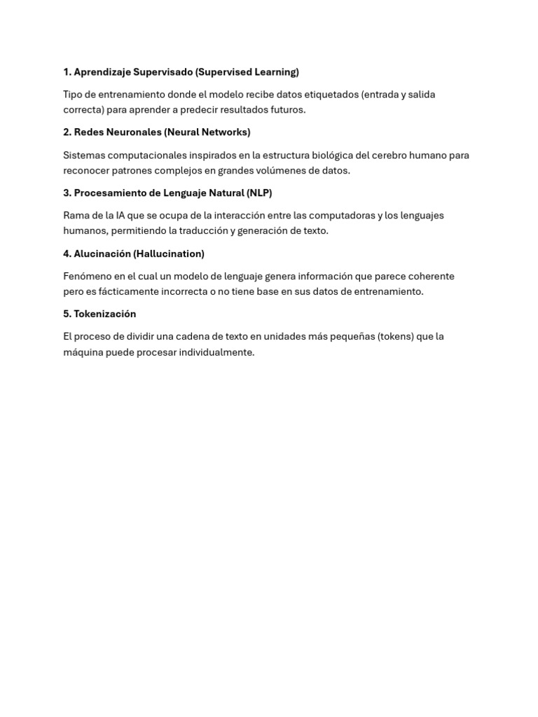 Conceptos Fundamentales de Inteligencia Artificial y Machine Learning | PDF