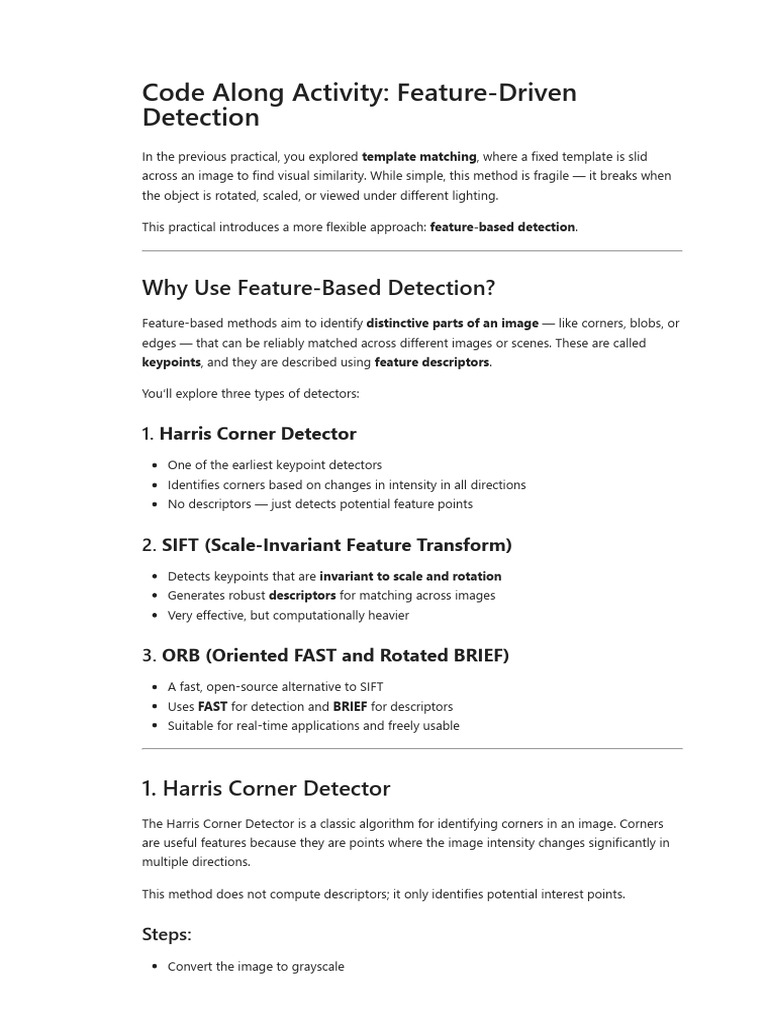 6 2 Feature Driven Detection | PDF | Imaging | Signal Processing