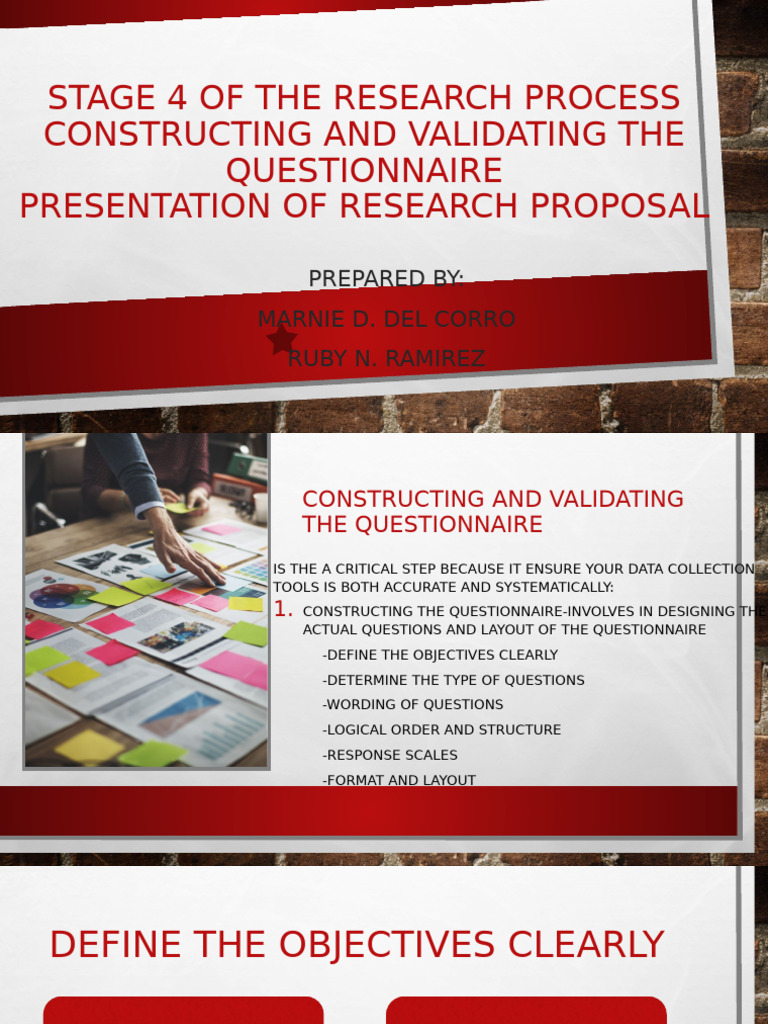 Stage 4 of The Research Process | PDF | Questionnaire | Validity ...