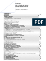 Norme ISO 27002 - Sommaire