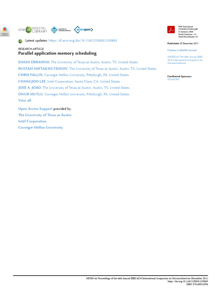 2155620.2155663 | PDF | Thread (Computing) | Parallel Computing