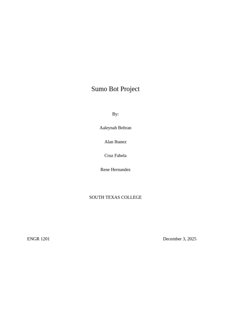 Final Project Bot Memo | PDF | Robot | Robotics
