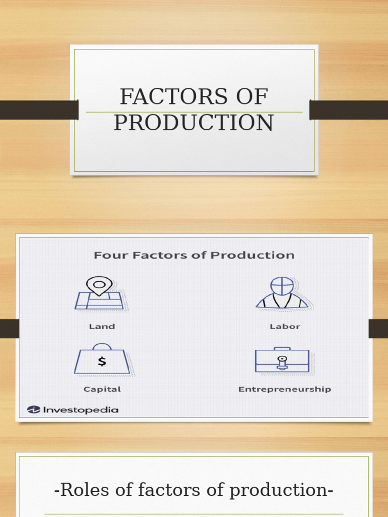 Factors of Production | PDF