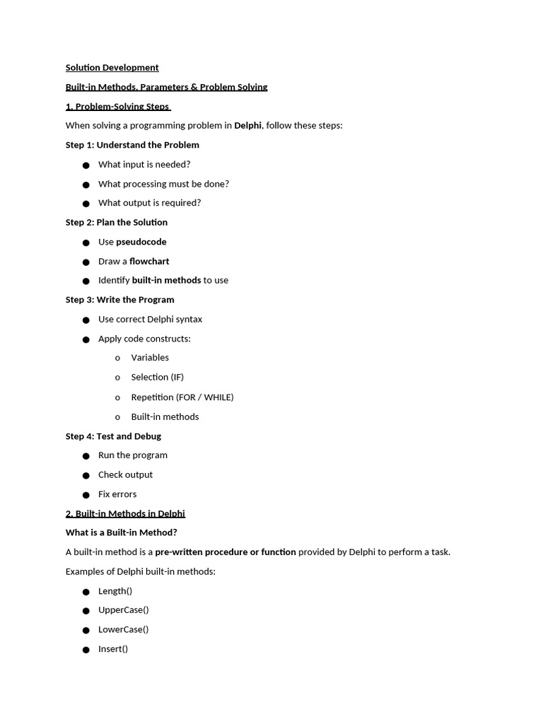 Solution Development Grade 11 | PDF
