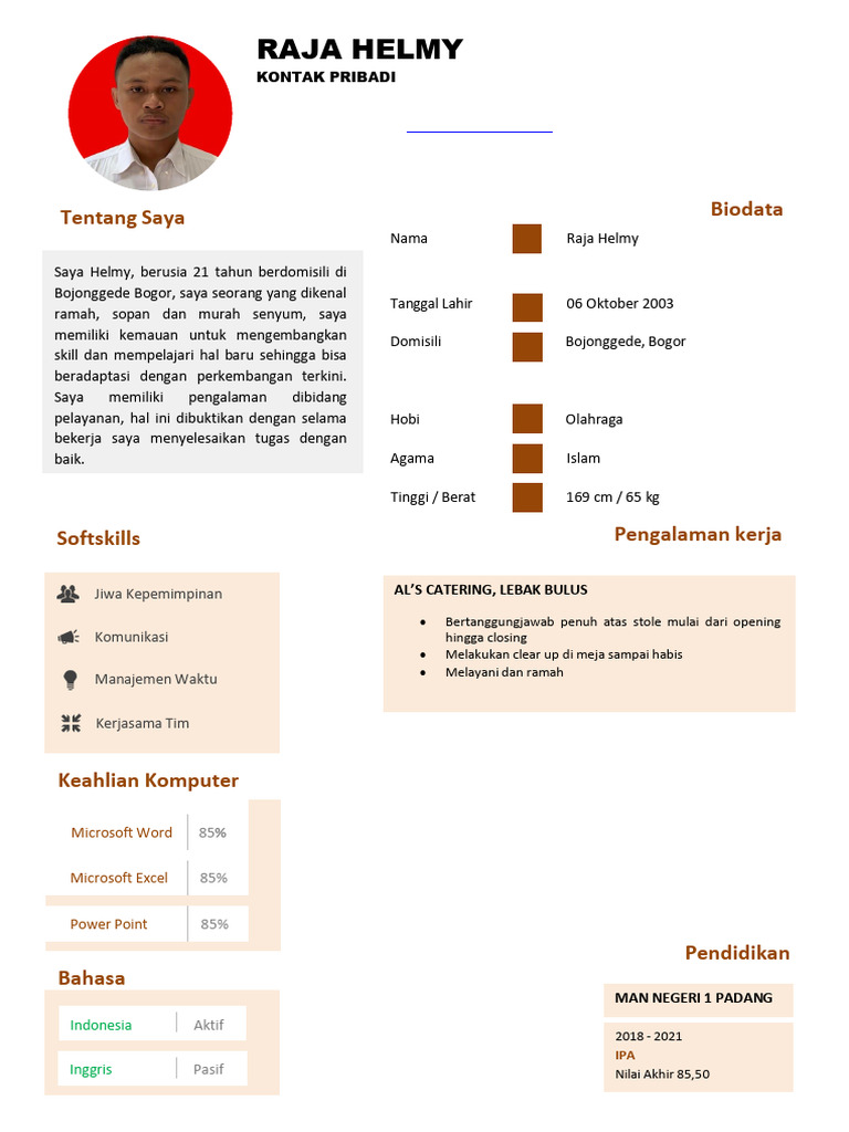 CV Raja Helmy Baru | PDF