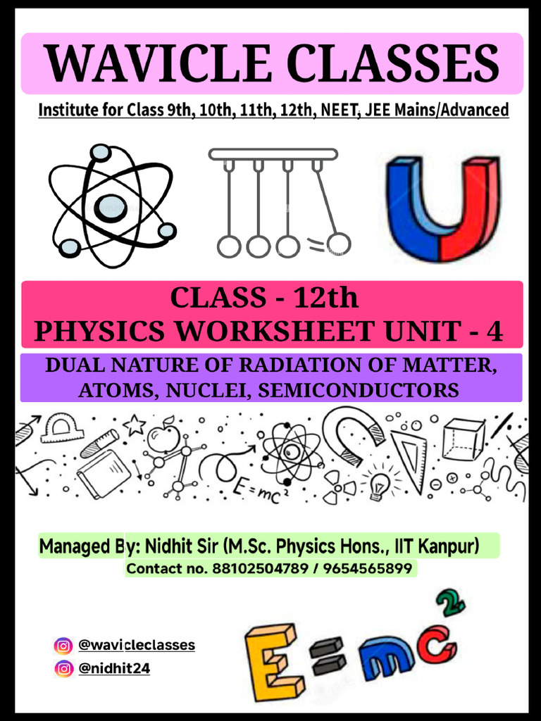12th PHY CH 11,12,13,14 Question Booklet | PDF