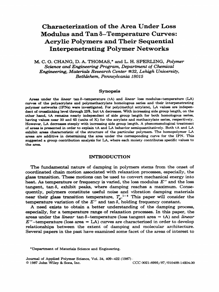 J of Applied Polymer Sci - July 1987 - Chang - Characterization of the ...