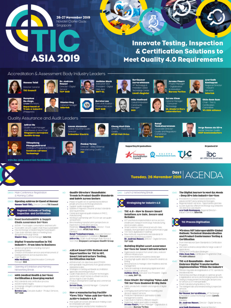 4701 TIC Asia 2019 Brochure v6 | PDF | Internet Of Things | Certification
