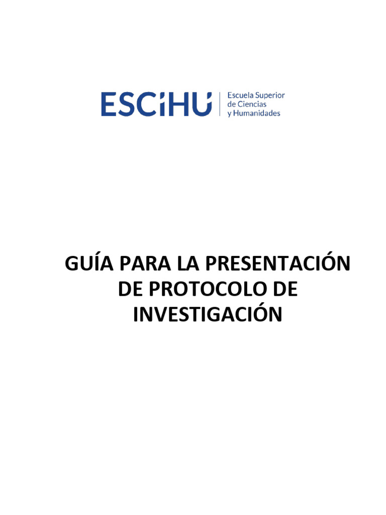 Guia Para Elaboración de Protocolo de Investigación 2019 | PDF ...