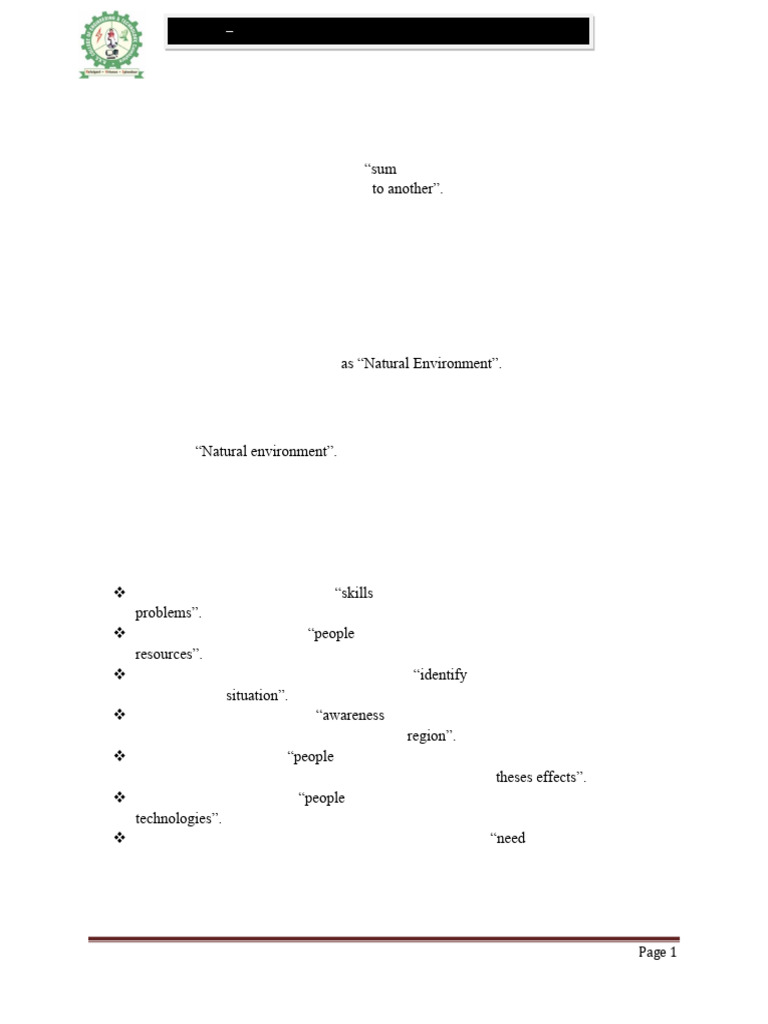 Ess - Unit-I Environment and Biodiversity | PDF | Ecosystem ...