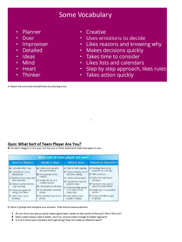 Business English Lesson 1 HANDOUTS For Students | PDF | Creativity ...