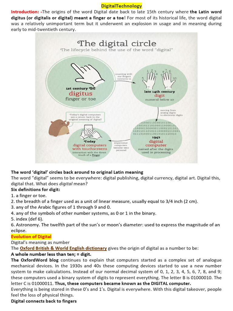 First Lect Digital Technology | PDF | Artificial Intelligence ...