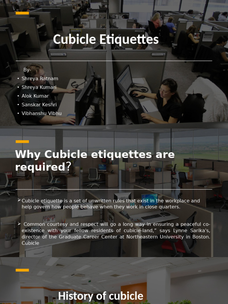 Cubicle Etiquettes - Group No 7 | PDF