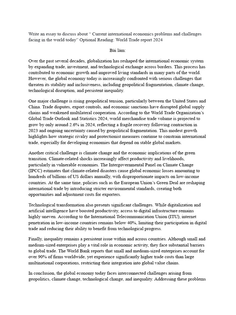 ầ | PDF | Climate Change | International Trade