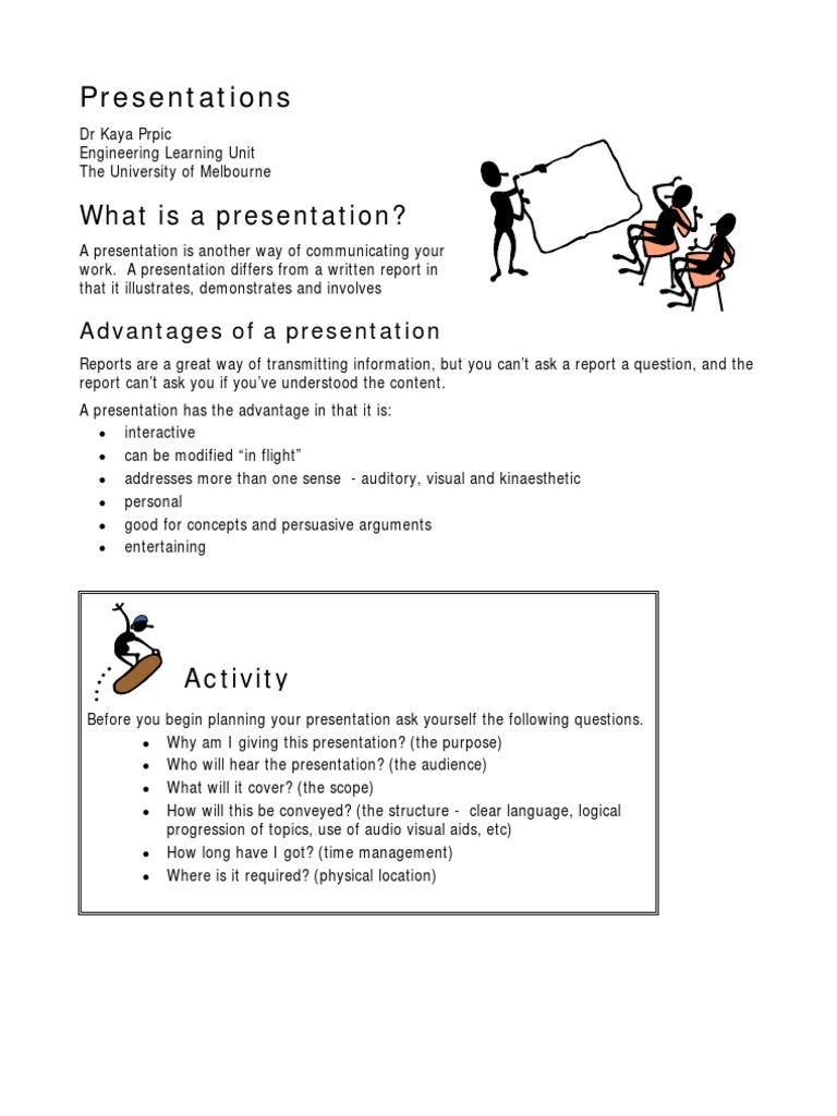 Effective Presentation Planning Guide | PDF | Audience | Attention