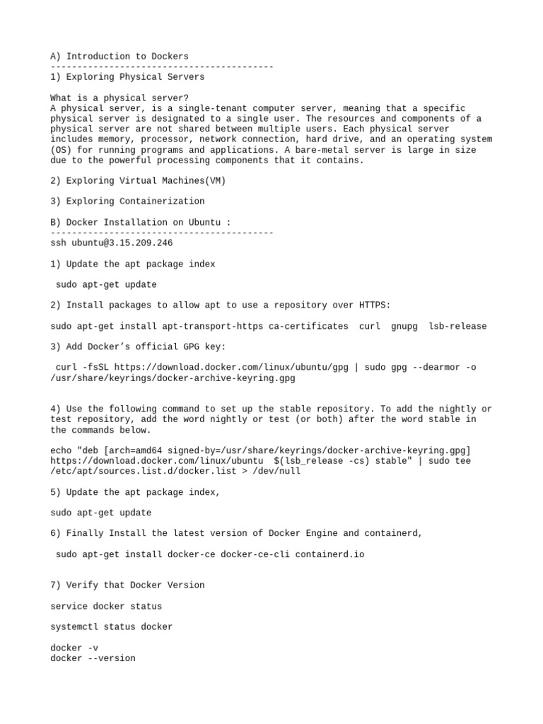 1.Introducntion to Dockers | PDF | Computer Science | Operating System ...