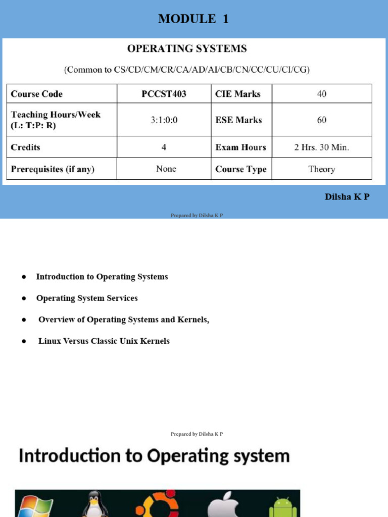 Os - Module 1 | PDF | Kernel (Operating System) | Operating System