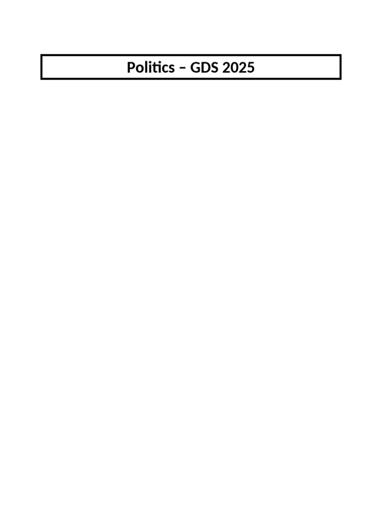 DA - Politics - Georgetown 2025 | PDF | Earmark (Politics ...