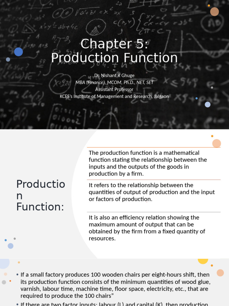 Managerial Economics Chapter 5 | PDF | Production Function | Economies ...