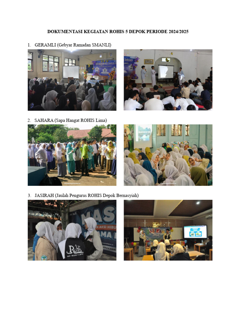 DOKUMENTASI ROHIS 5 | PDF