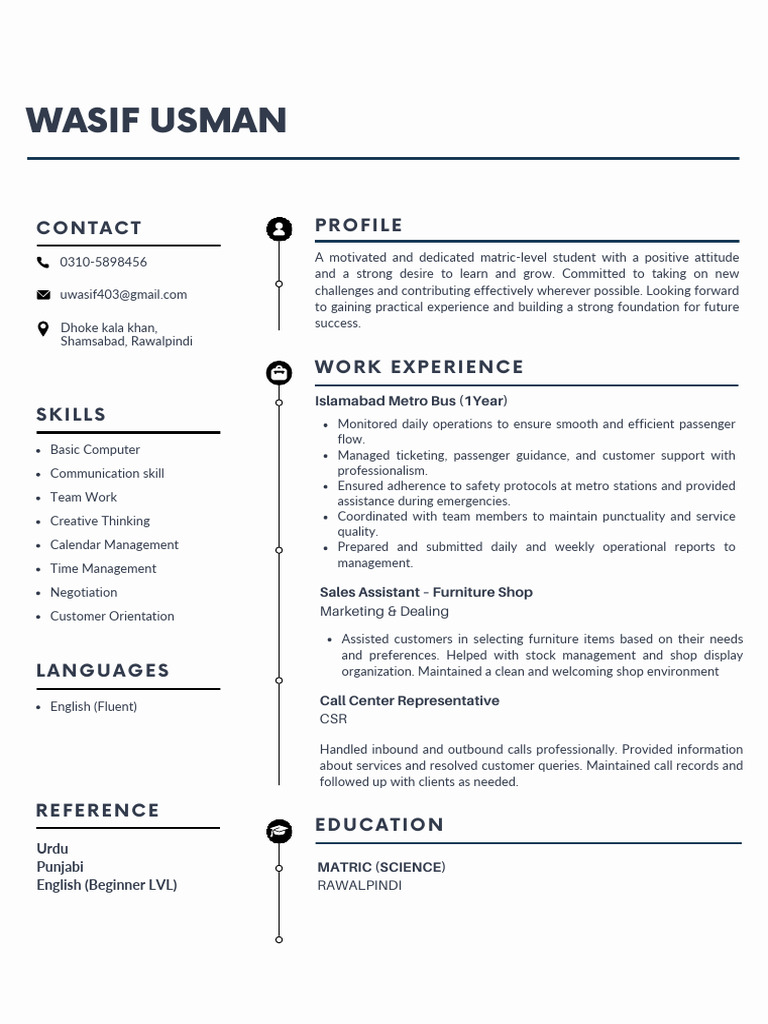 wasif cv (1) | PDF
