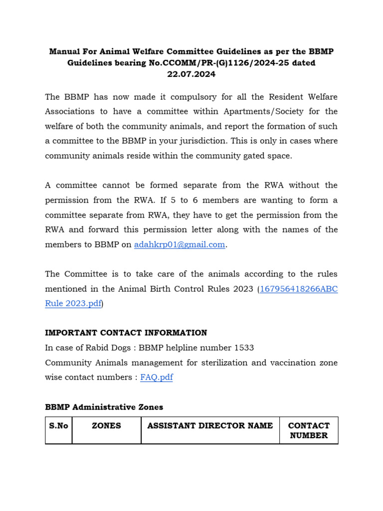 Feeding of Community Animals BBMP | PDF | Pet | Leash
