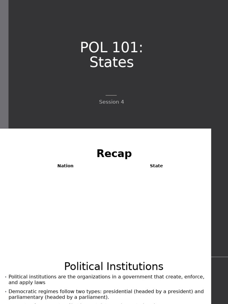 POL 101 - Session 4 - States | PDF | Corruption | Failed State