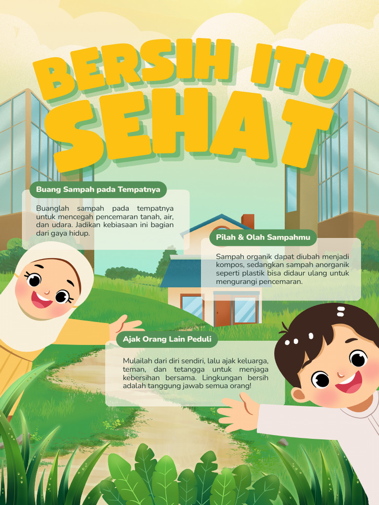 Poster Infografis Himbauan Menjaga Kebersihan Lingkungan Ilustratif ...