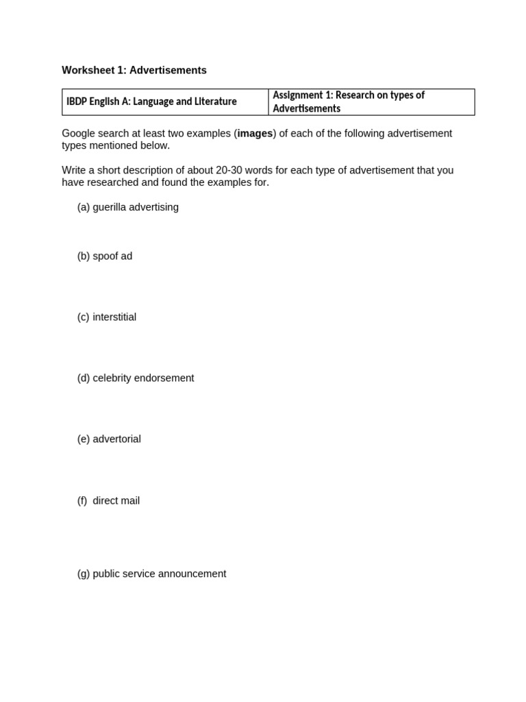 Advertisements | PDF