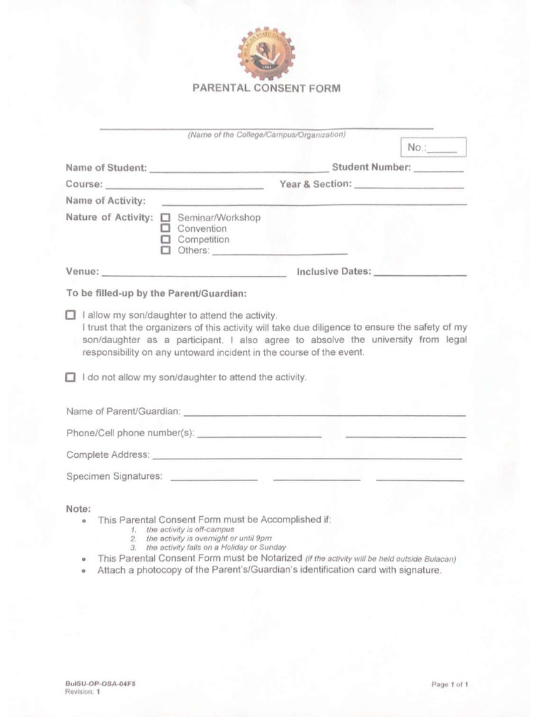 Parental Consent Form | PDF