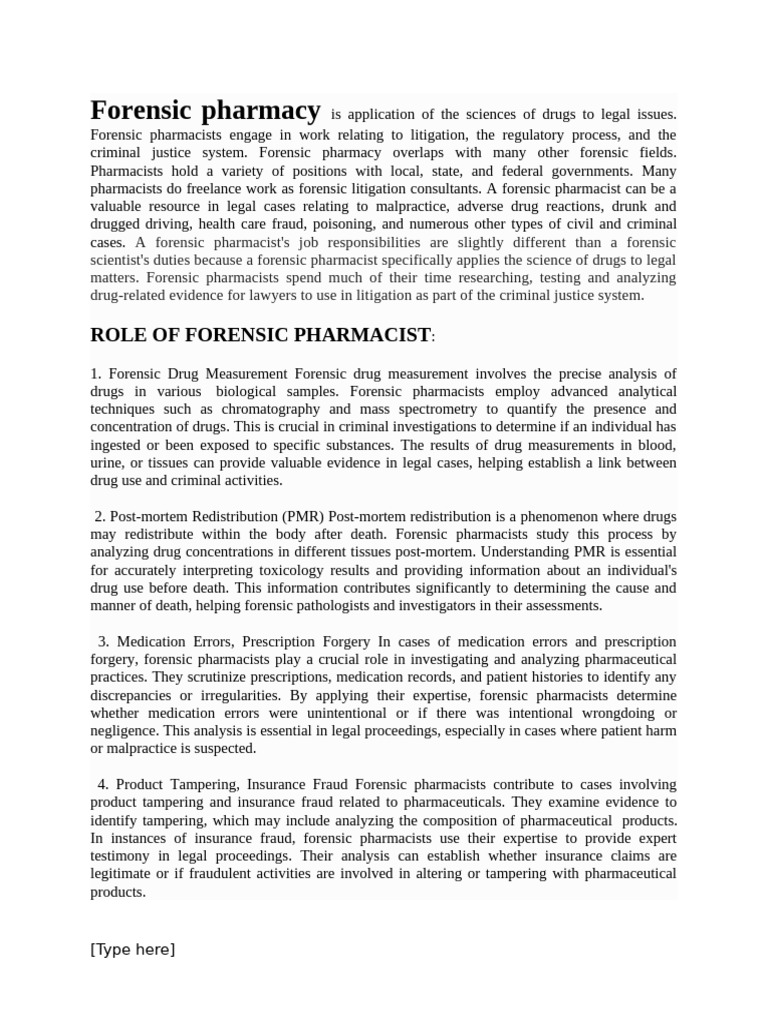 Forensic Introduction Complete | PDF | Medical Prescription | Pharmacy