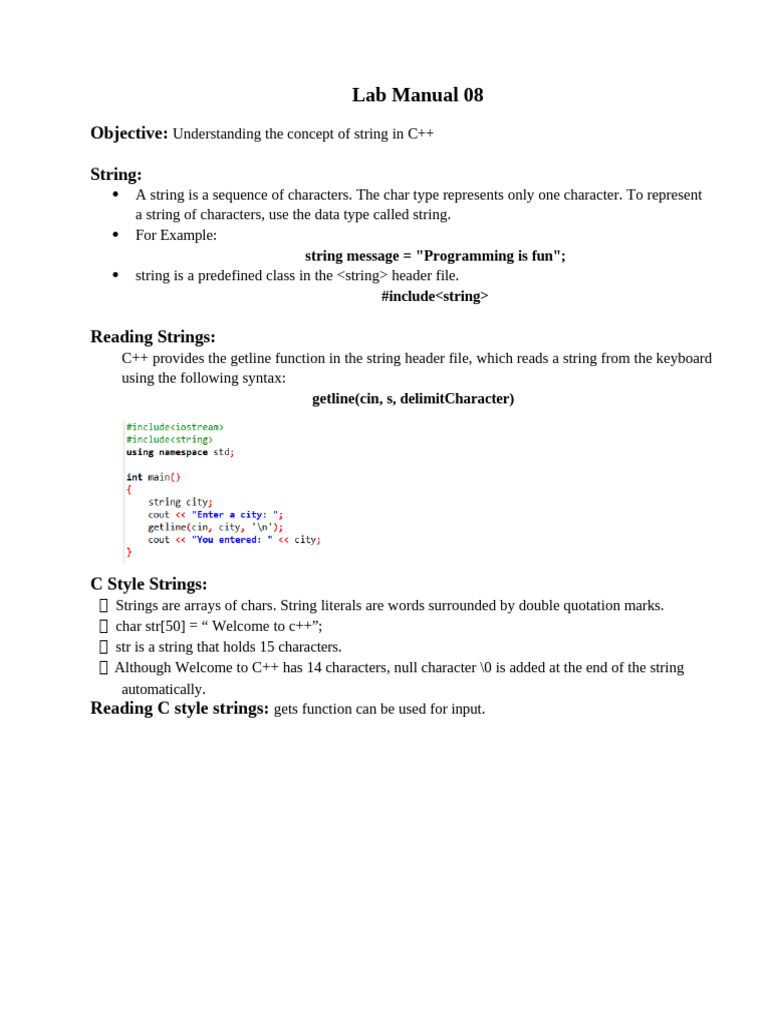 Lab Manual 08 | PDF