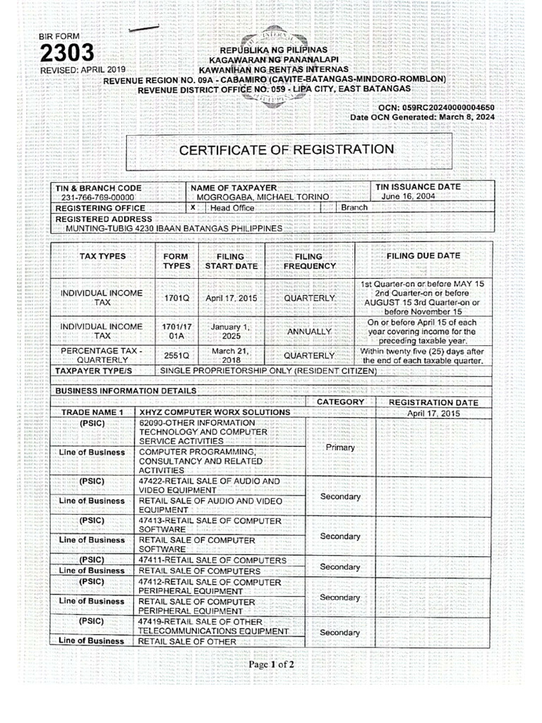 Bir Updated | PDF