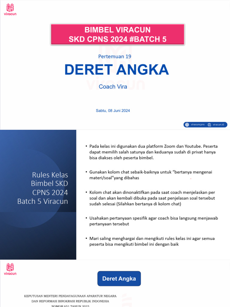 Live Deret Angka (Coretan) - SKD B5 | PDF