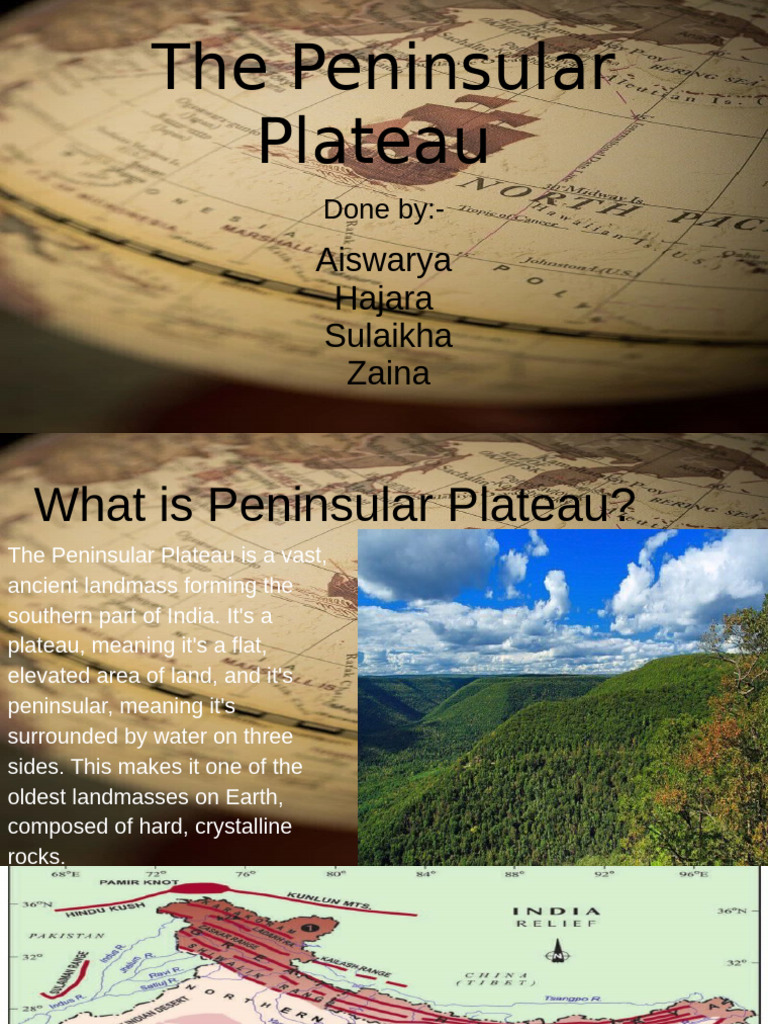 The Peninsular Plateau | PDF | Plateau | Geomorphology