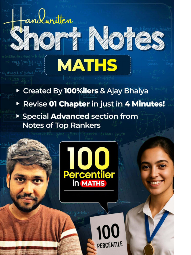 Ajay Singh Short Notes - 11th Maths PDF | PDF