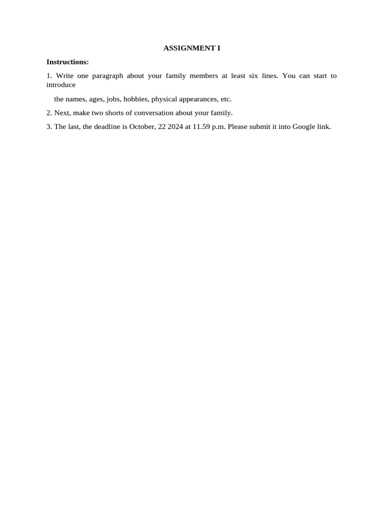 Assignment I | PDF