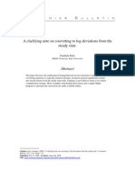 A Clarifying Note On Converting To Log-Deviations From The Steady State