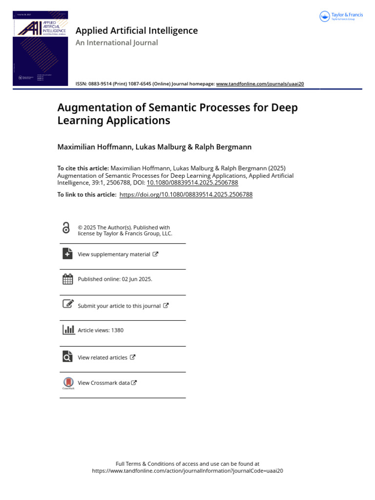 Augmentation of Semantic Processes For Deep Learning Applications | PDF ...
