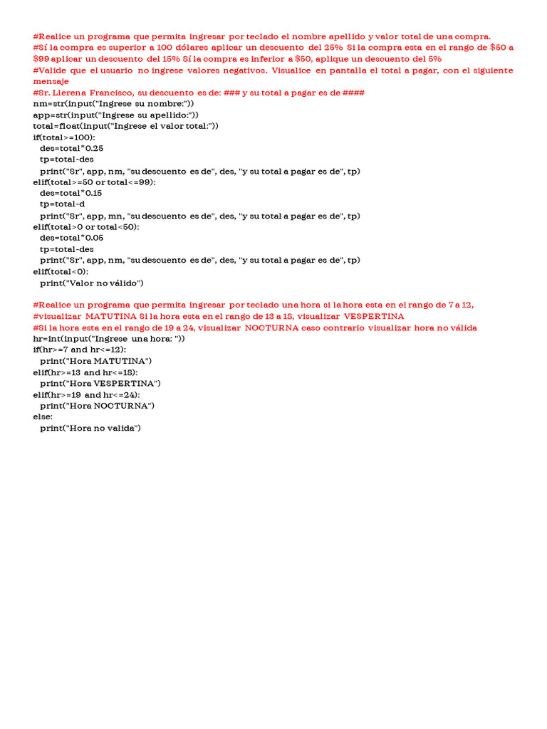 Codigos en Clase | PDF
